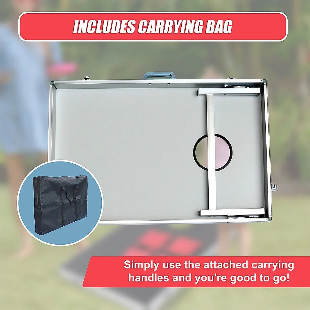 Bean Bag Toss Cornhole Game Set Aluminium Frame Portable