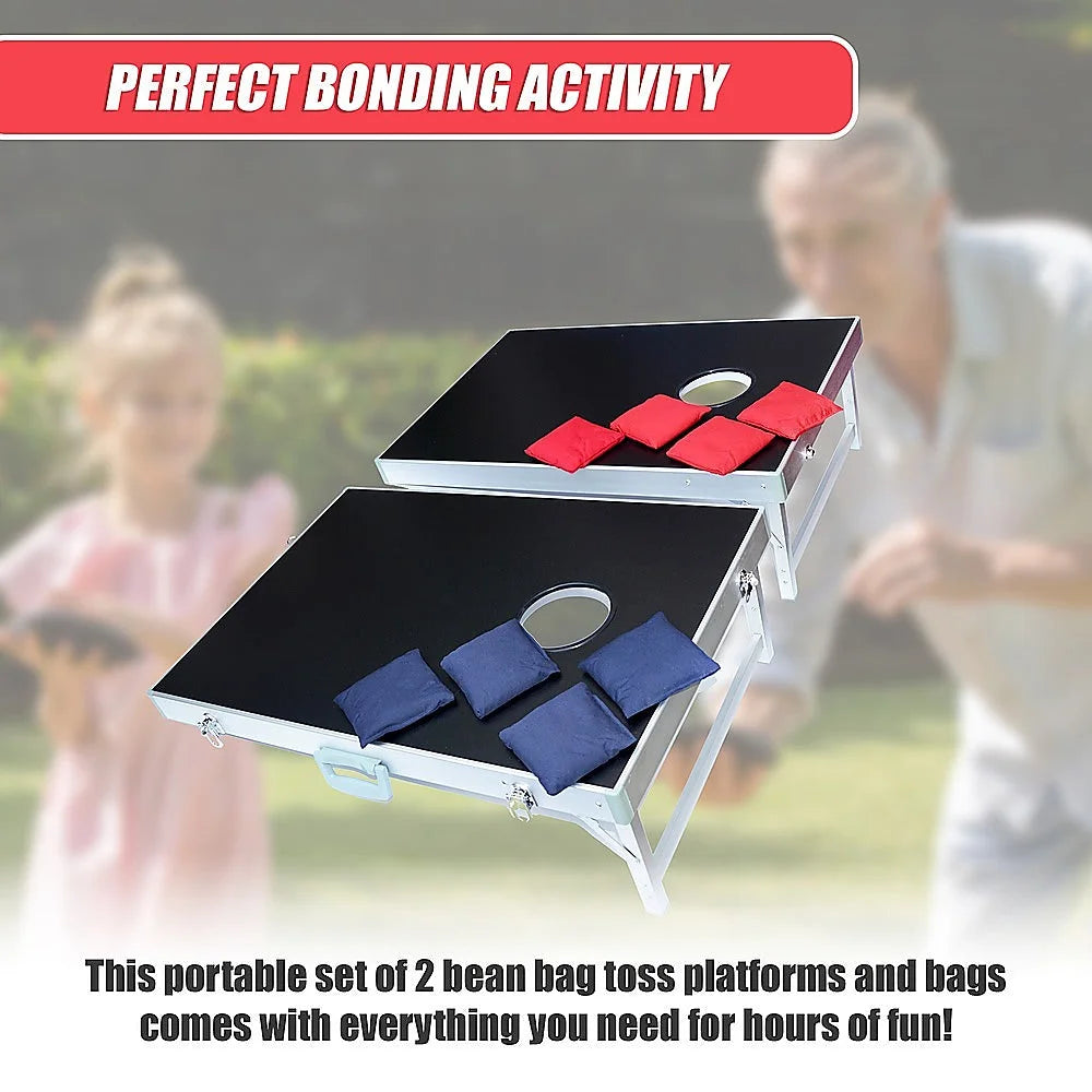 Bean Bag Toss Cornhole Game Set Aluminium Frame Portable