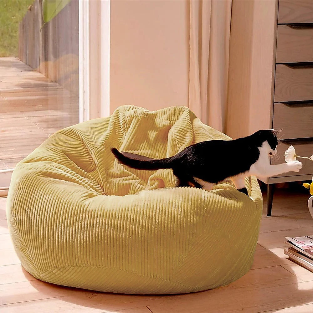 Beanbag Chair Cover Jumbo Cord Unfilled Large Bean Bag