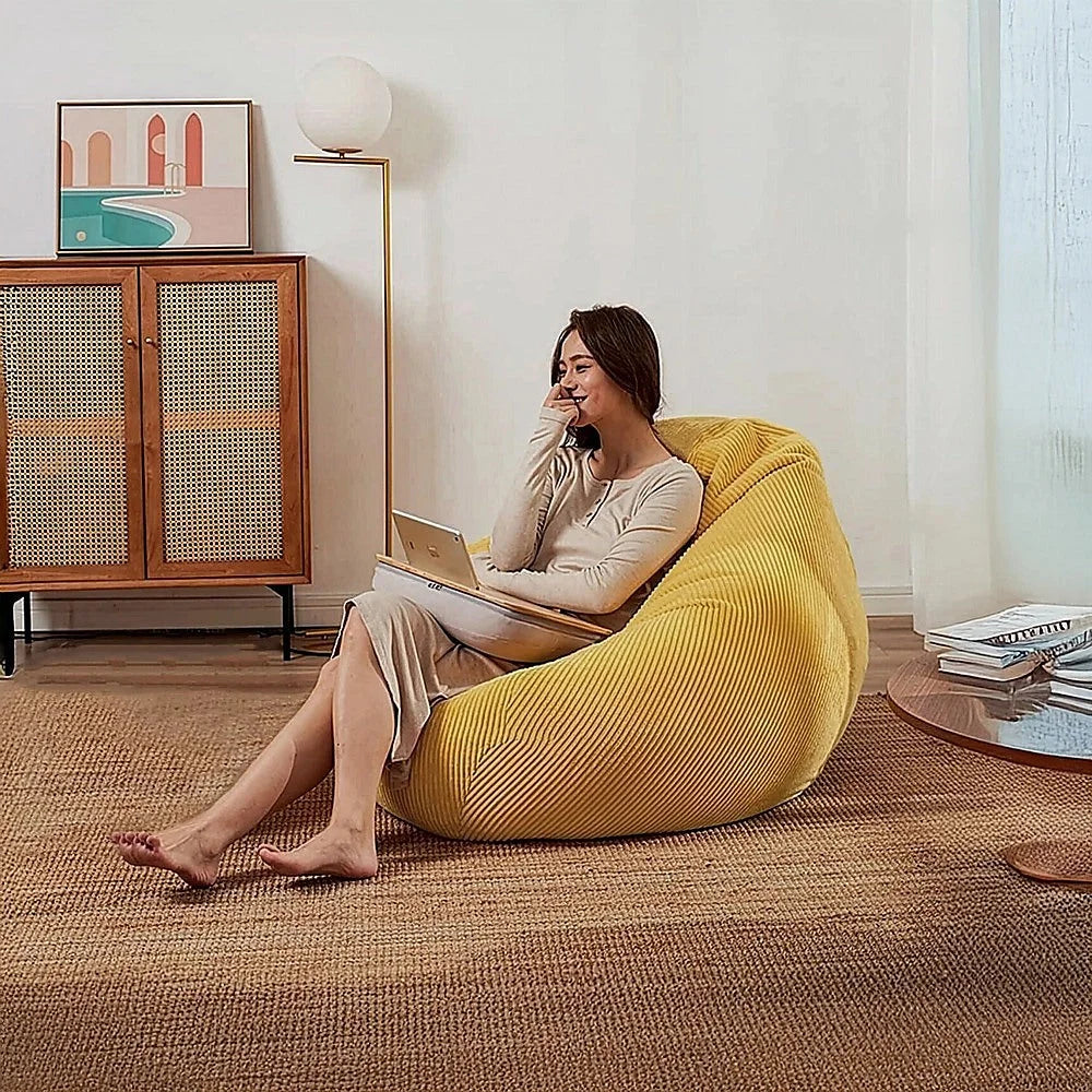 Beanbag Chair Cover Jumbo Cord Unfilled Large Bean Bag