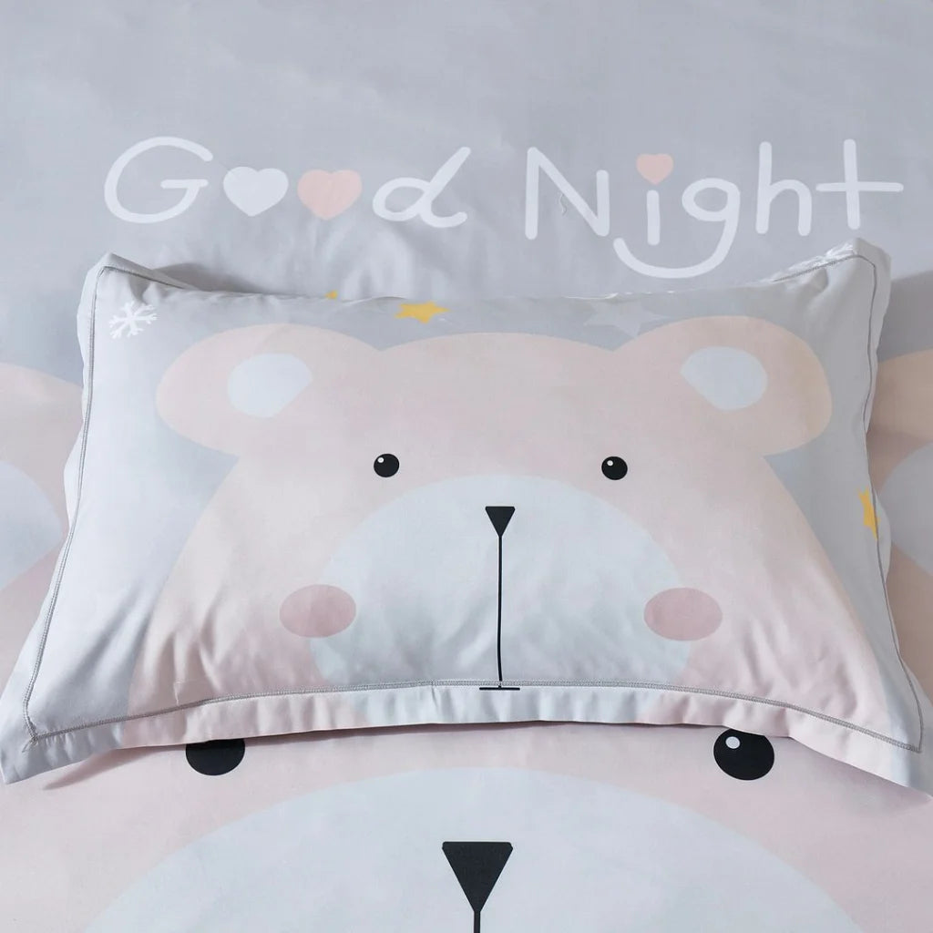 Bear Kids Quilt Cover Set - Double Size - Home & Garden