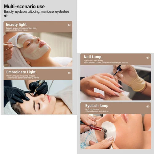 Beauty Half Moon Floor Fill Lamp LED Lash Light for Tattoo
