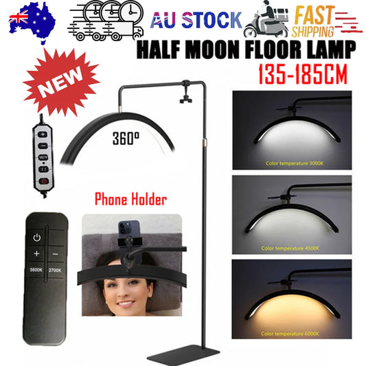 Beauty Half Moon Floor Fill Lamp LED Lash Light for Tattoo Salon Eyelash Makeup from Home My Garden