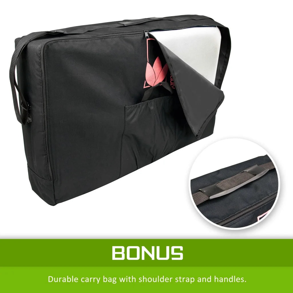 Beauty Massage Table Bed 3-Fold 70cm Portable - White