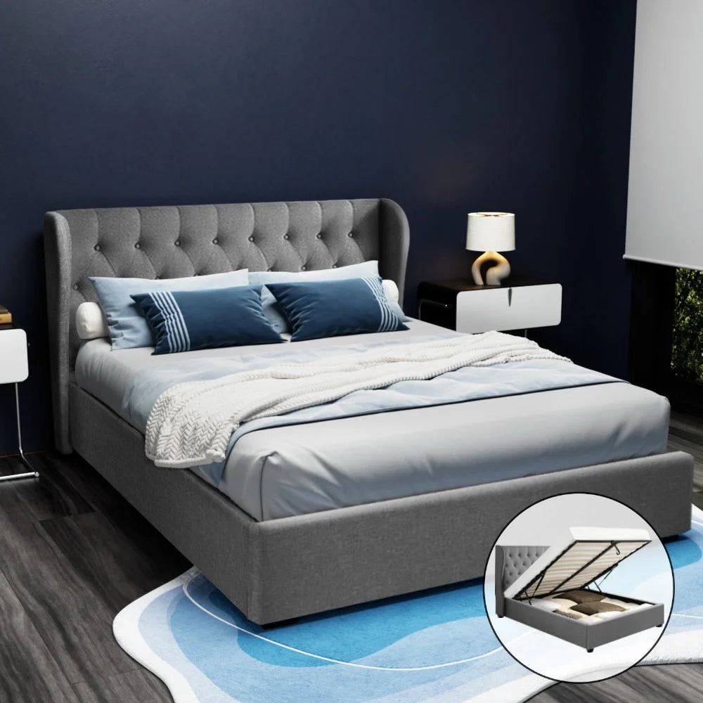 Queen mattress Bed Frame Base Size Gas Lift