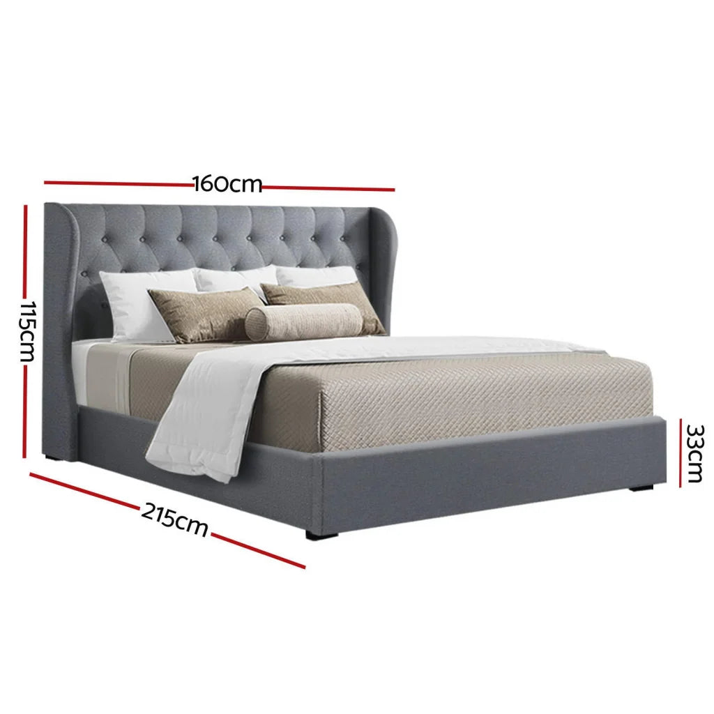 Bed Frame Base Queen Size Gas Lift With Storage Mattress