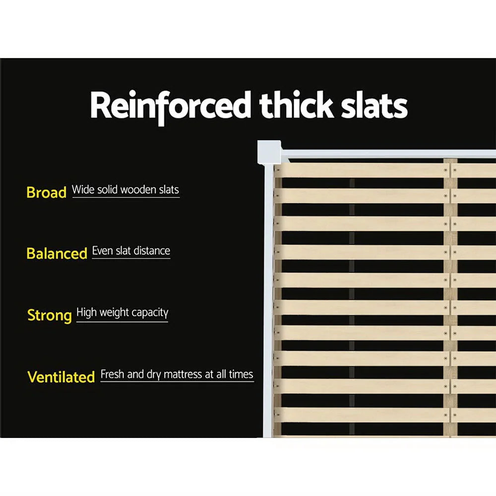 Bed Frame Double Full Size Wooden Pine Timber Mattress Base