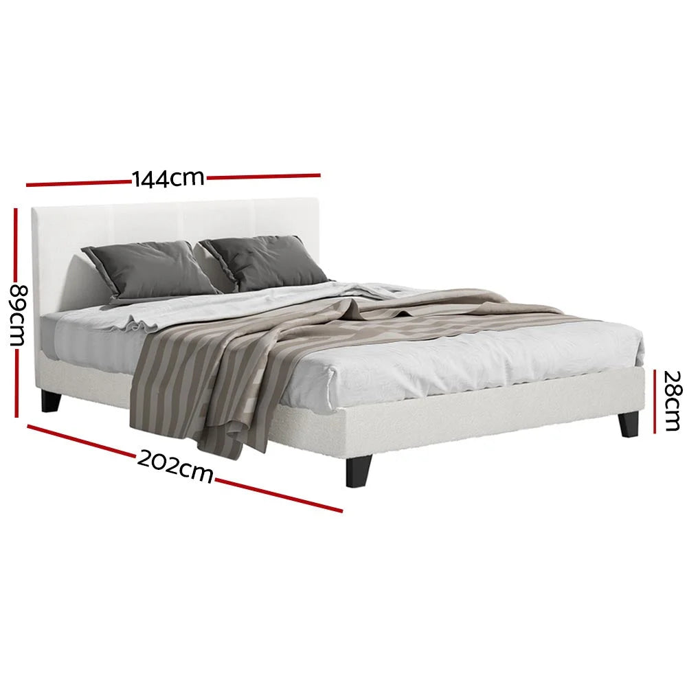 Bed Frame Double Size Boucle - NEO
