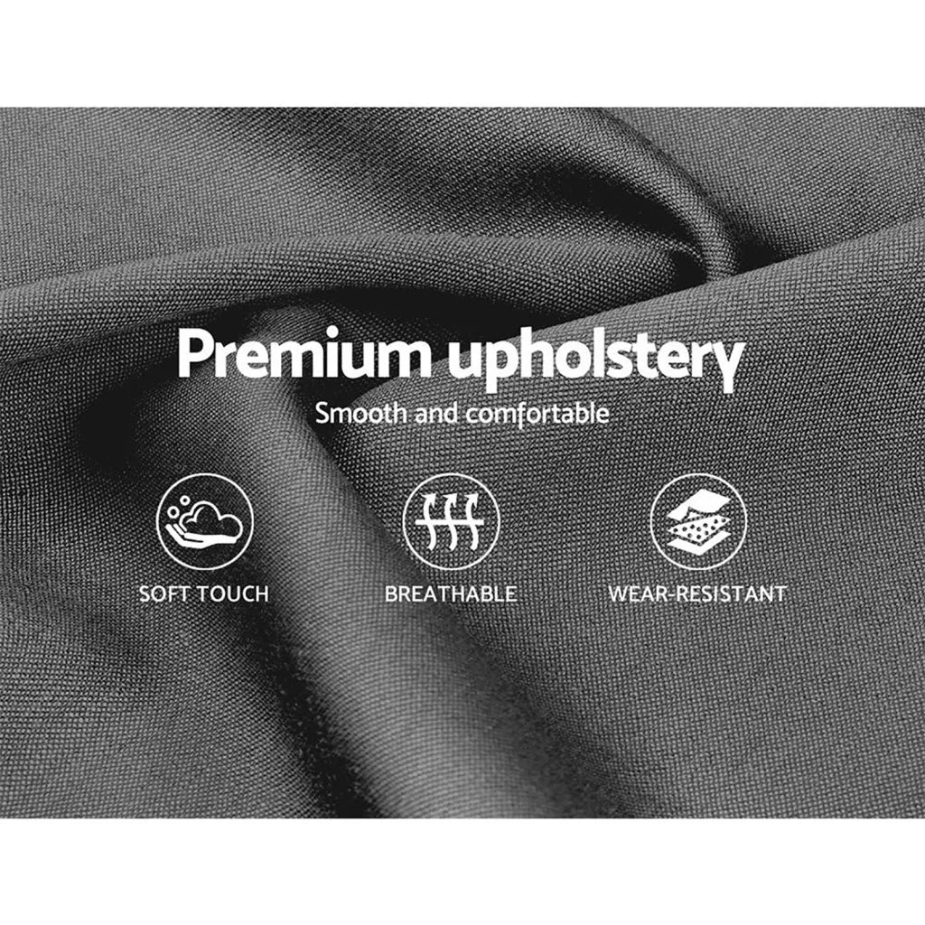 Bed Frame Double Size Fabric Base Wooden Mattress VANKE