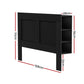 Bed Frame Double Size Headboard with Shelves Bedhead Base