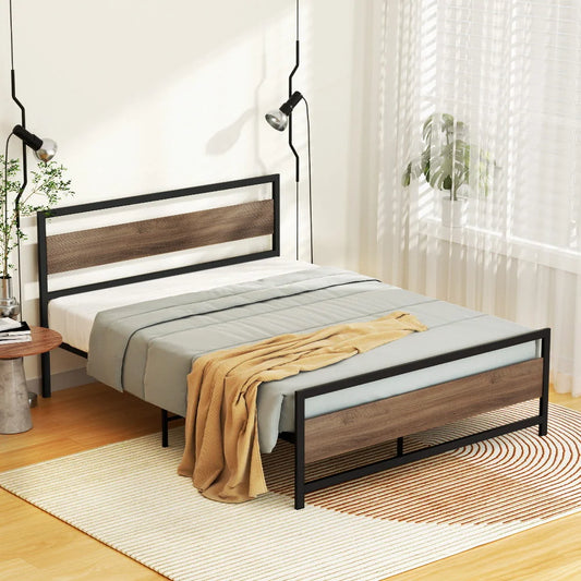 Bed Frame Double Size Metal Base Mattress Platform