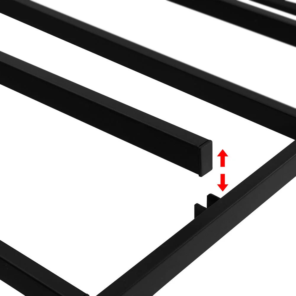 Bed Frame Double Size Metal - Grey MASON - Furniture