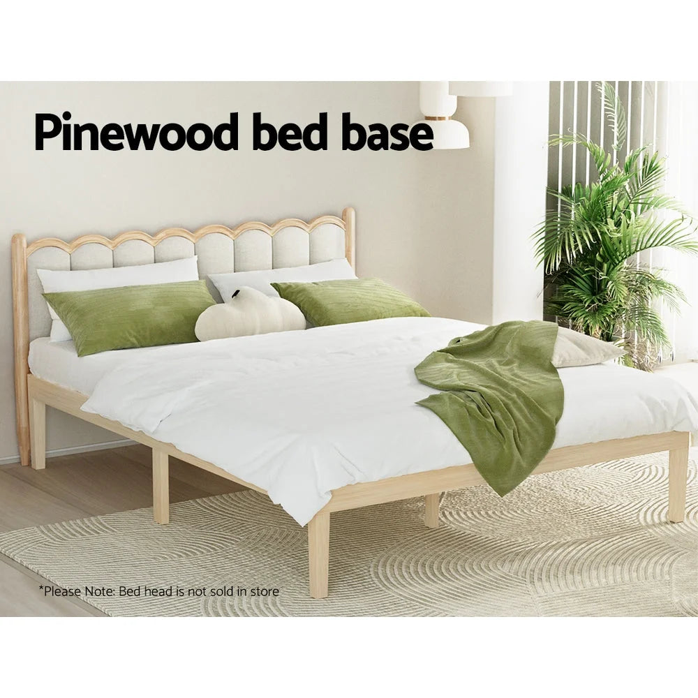 Wooden mattress with foam layer and stitched cover