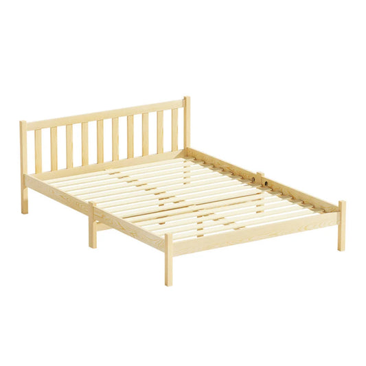 Bed Frame Double Size Wooden - Oak SOFIE