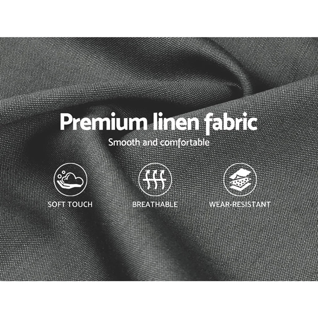 Bed Frame Fabric Gas Lift Storage - Grey King Issa - Bedroom