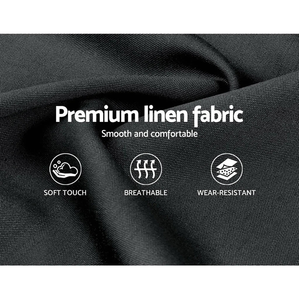 Bed Frame Fabric Pier Charcoal King - Bedroom