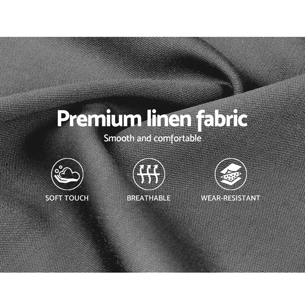 Bed Frame Fabric Pier - Grey Queen - Bedroom