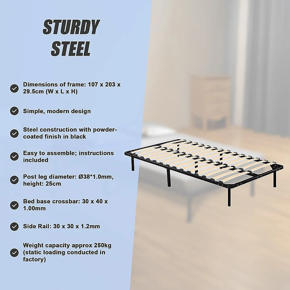 Bed Frame King Single Metal - Bedroom Furniture - Bedroom