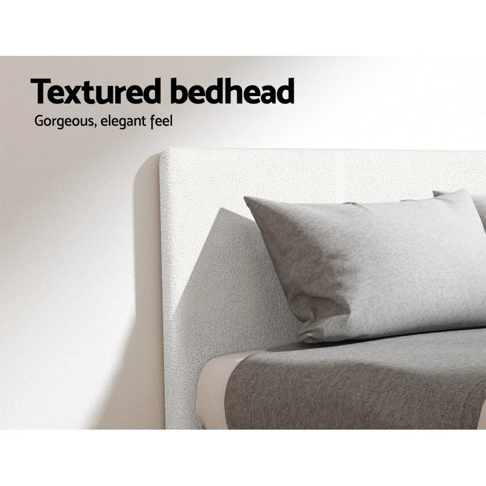 Bed Frame King Single Size Boucle - NEO