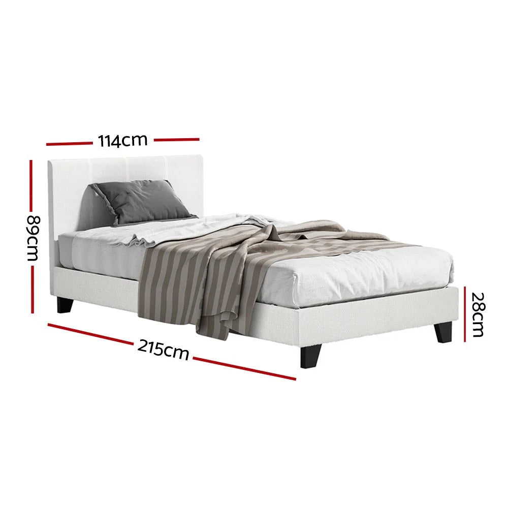 King single mattress Bed Frame Size Boucle NEO