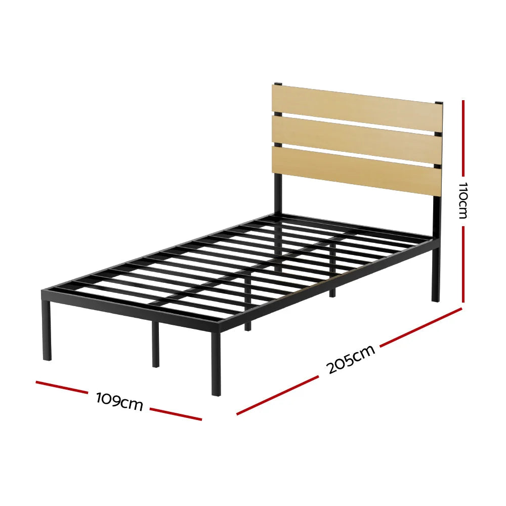 Bed frame with king single size base