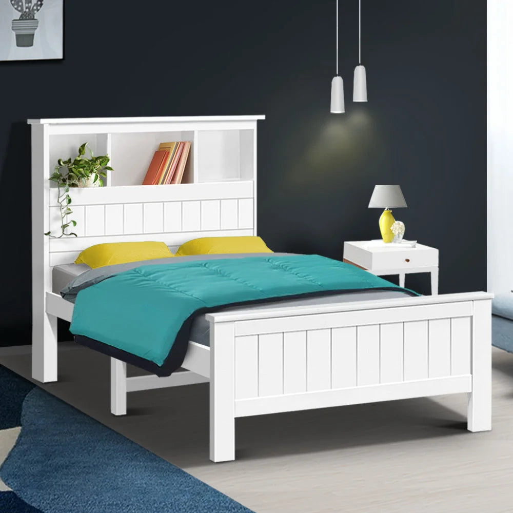 Bed Frame King Single Wooden Timber - Bedroom