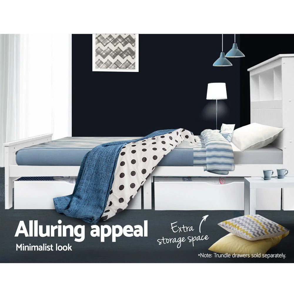 Bed Frame King Single Wooden Timber - Bedroom