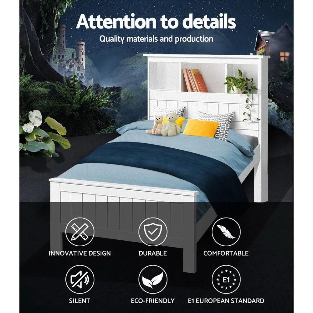 Bed Frame King Single Wooden Timber - Bedroom