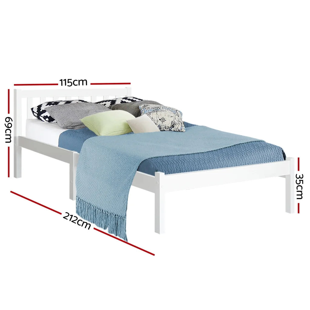 Bed Frame King Single Wooden Timber Mattress Size Base