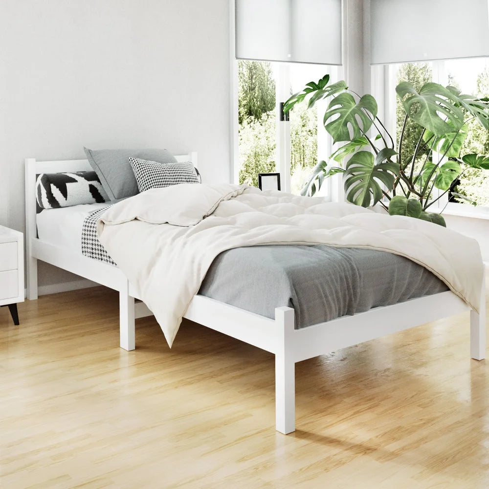 Bed Frame King Single Wooden Timber Mattress Size Base