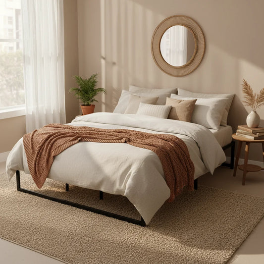 King black metal bed frame