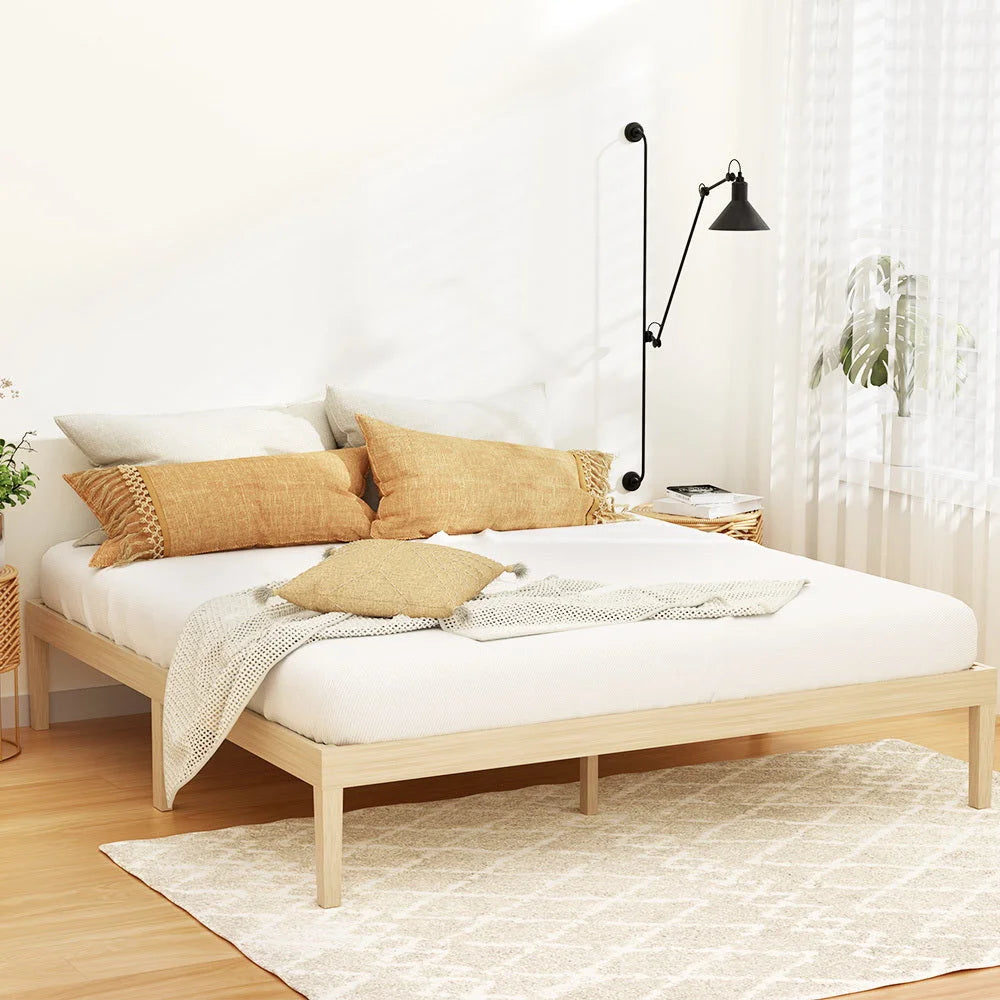 King wooden bed frame