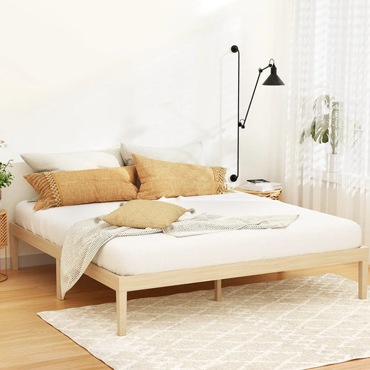 King wooden bed frame