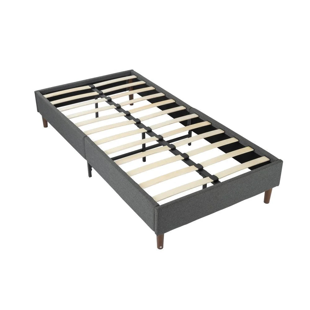 Bed Frame Mattress Foundation - Dark Grey Double - Furniture