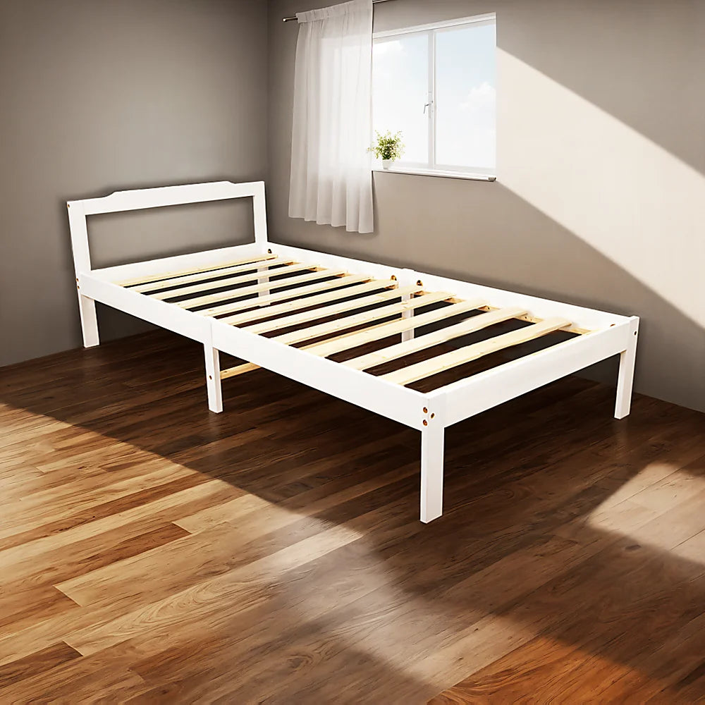 Bed Frame Natural Wooden Home Furniture - Furniture