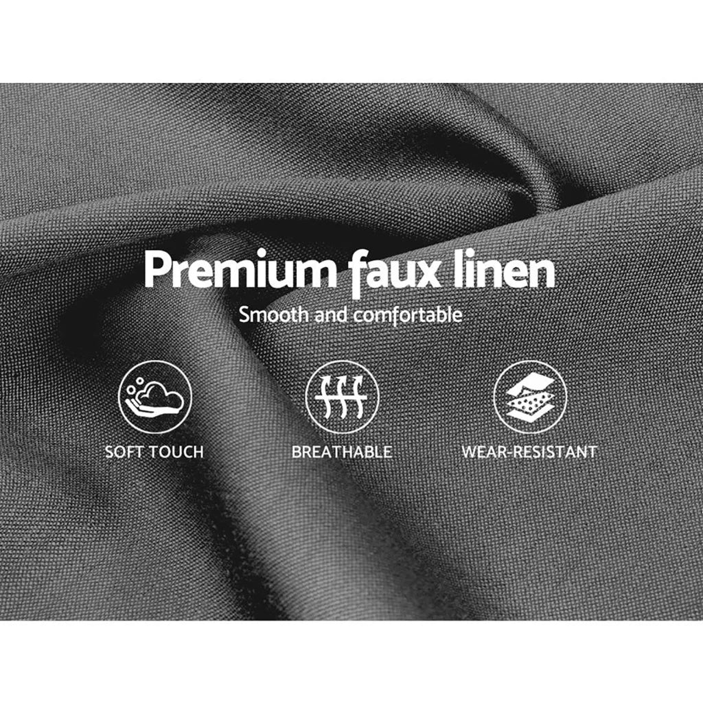 Bed Frame Queen Size Base Mattress Platform Fabric Wooden
