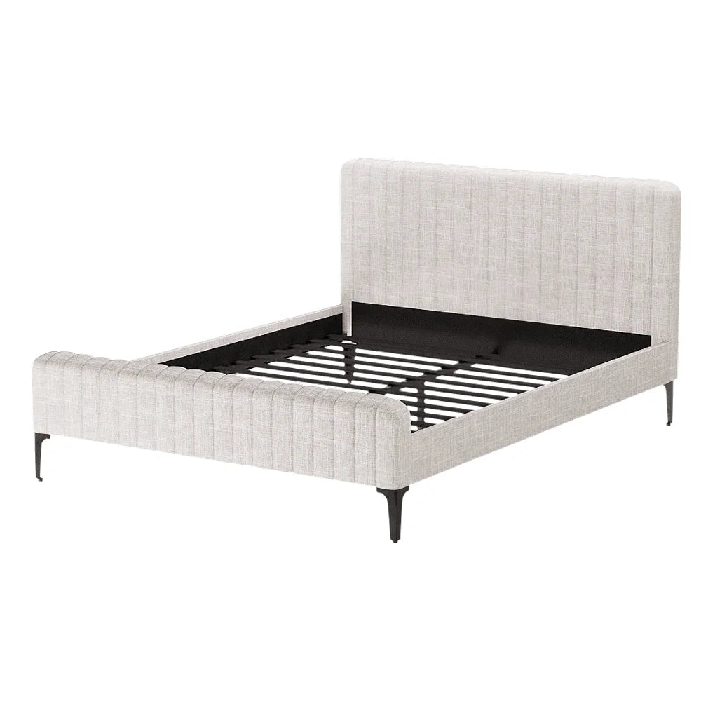 Bed Frame Queen Size - Beige AMMY
