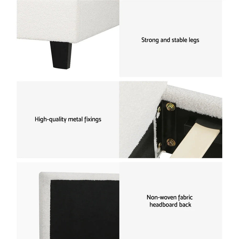 Bed Frame Queen Size Boucle - NEO