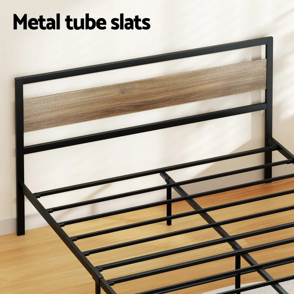 Bed Frame Queen Size Metal Base Mattress Platform