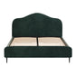 Bed Frame Queen Size Velvet Dark