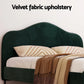Bed Frame Queen Size Velvet dark green olan furniture