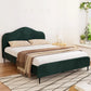 Queen green velvet bed frame