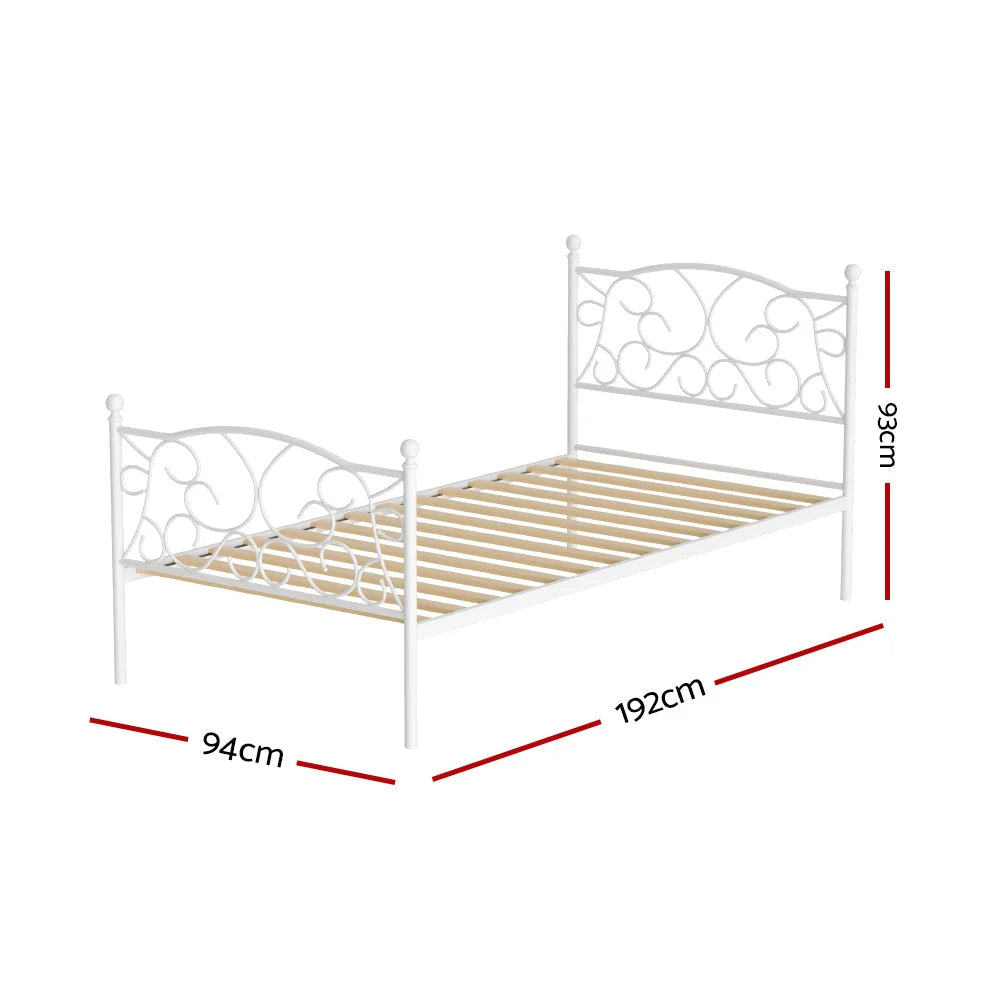 Bed Frame Single Size Metal GROA