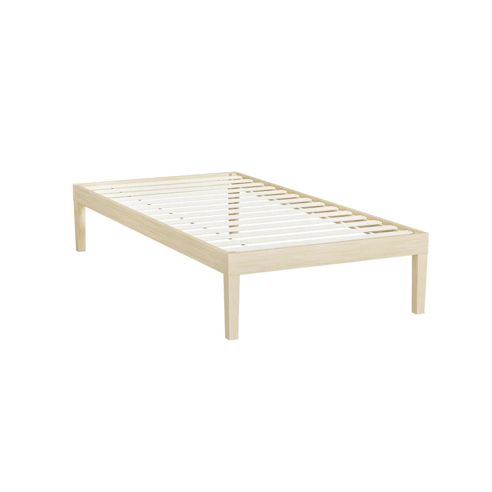Bed Frame Single Size Wooden Base Mattress Platform Timber