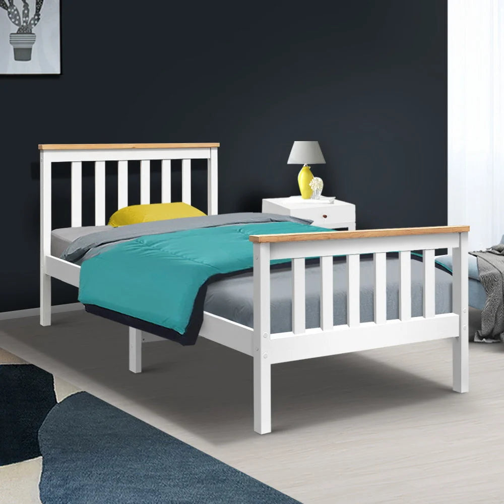 Bed Frame Single Wooden Bedroom Furniture for Kids - Bedroom