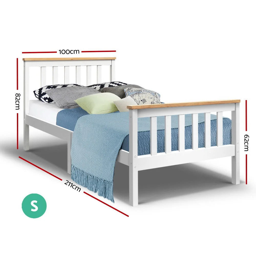 Bed Frame Single Wooden Bedroom Furniture for Kids - Bedroom