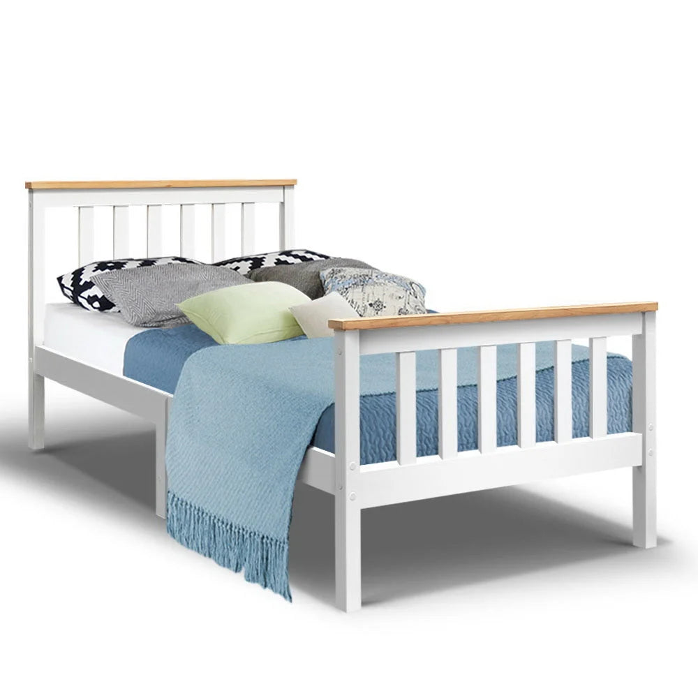 Bed Frame Single Wooden Bedroom Furniture for Kids - Bedroom