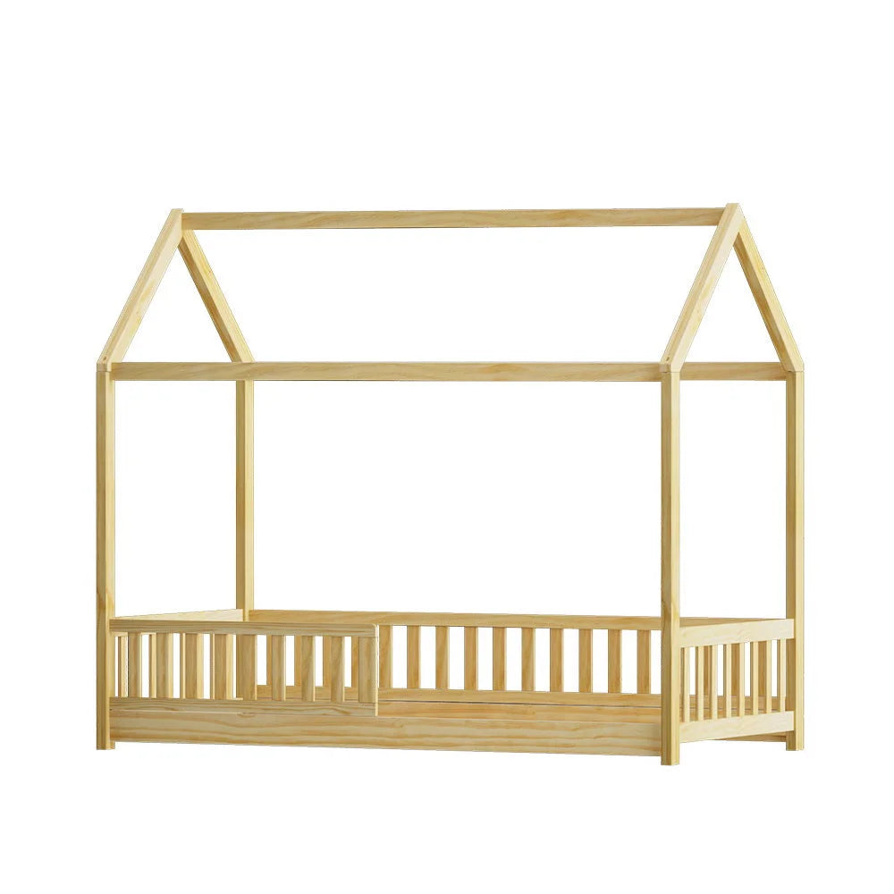 Bed frame with house rock single