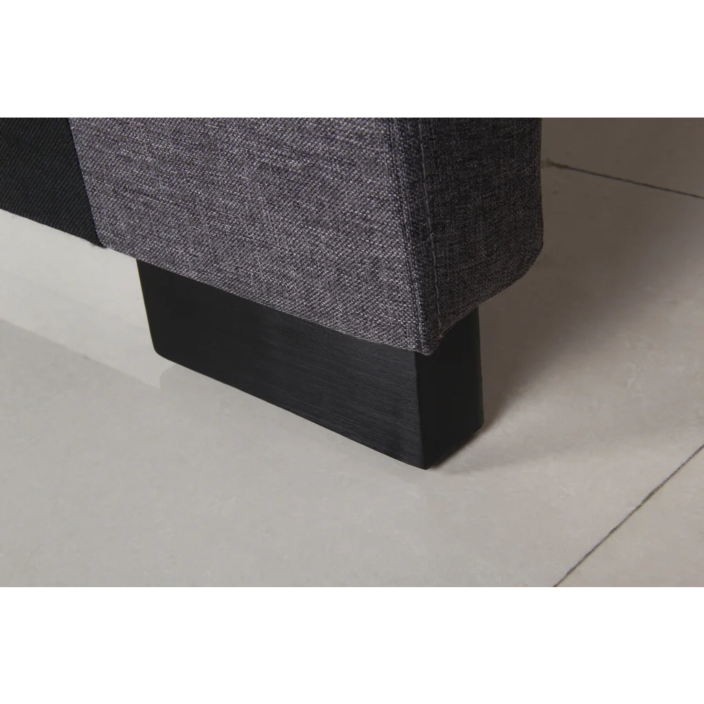 Bed Head Double Charcoal Upholstered Headboard Fabric