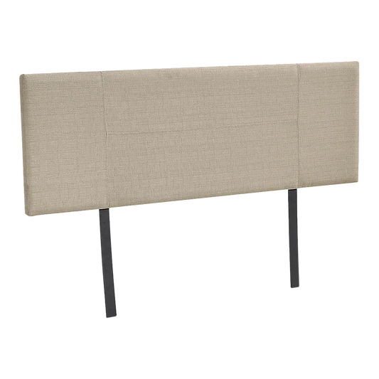 Bed Headboard Double Linen Fabric - Beige - Furniture >